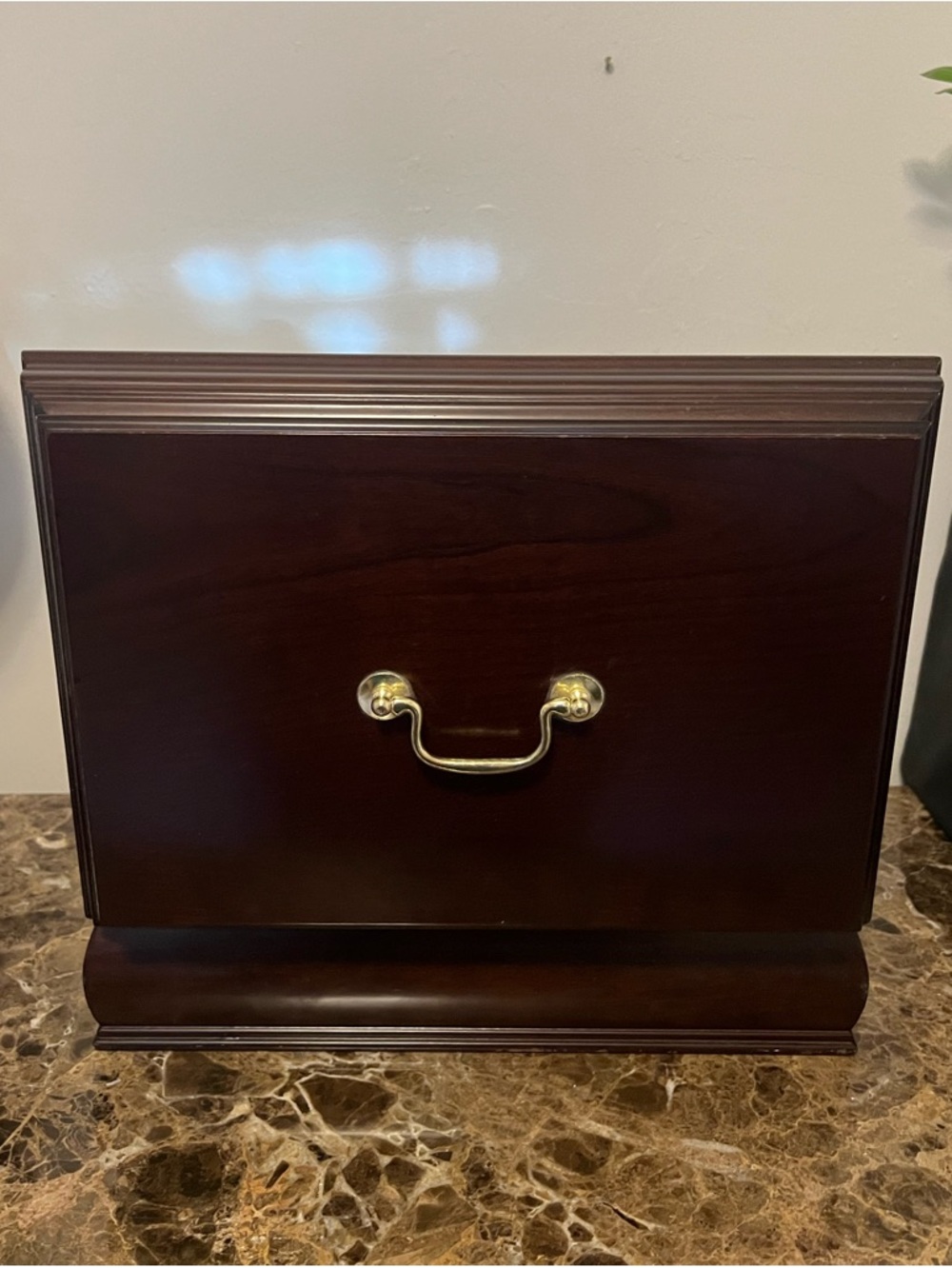 Wooden Jewelry Box Organizer w/ Red Velvet Lining – Lift-Out Tray & Ring Slots - Picture 15 of 16